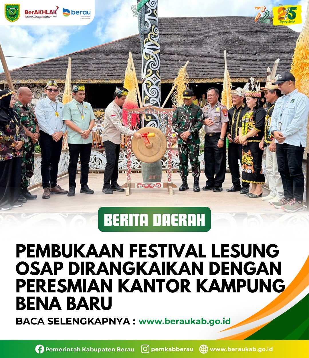 Pembukaan Festival Lesung Osap Dirangkaikan dengan Peresmian Kantor Kampung Bena Baru