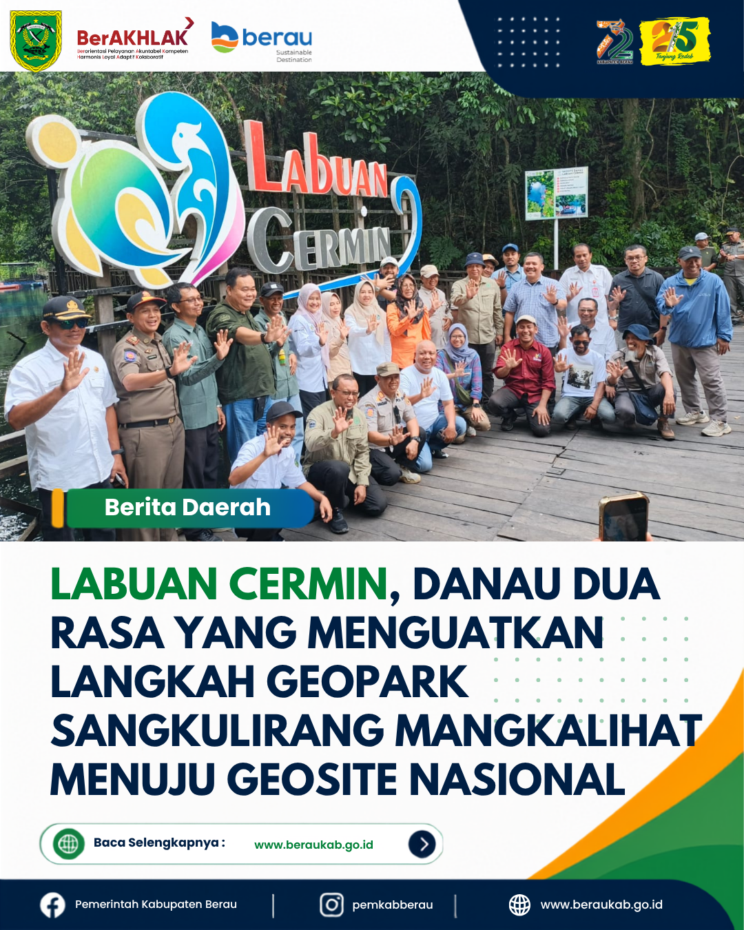 Labuan Cermin, Danau Dua Rasa yang Menguatkan Langkah Geopark Sangkulirang Mangkalihat Menuju Geosite Nasional.