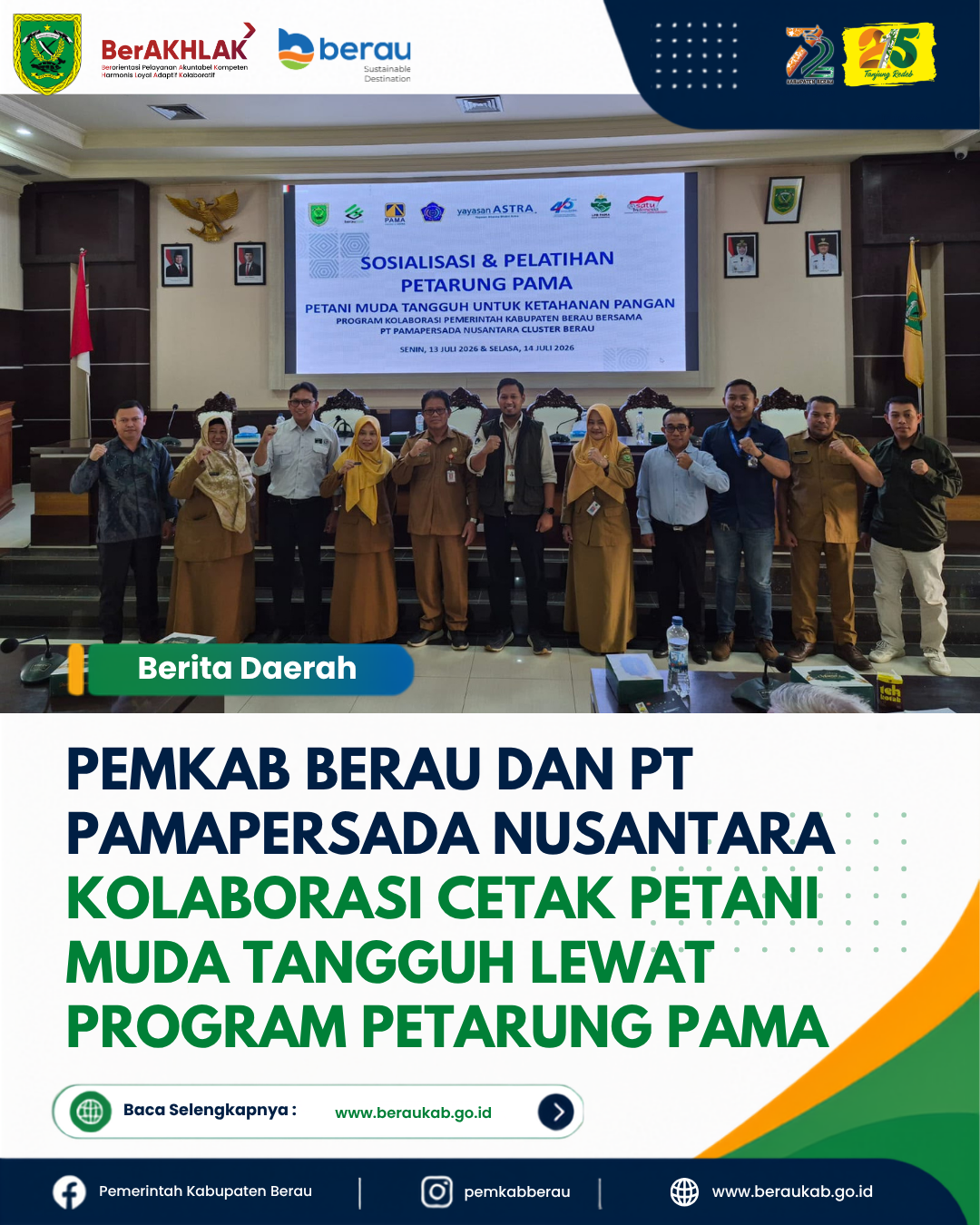 Pemkab Berau dan PT Pamapersada Nusantara Kolaborasi Cetak Petani Muda Tangguh Lewat Program PETARUNG PAMA