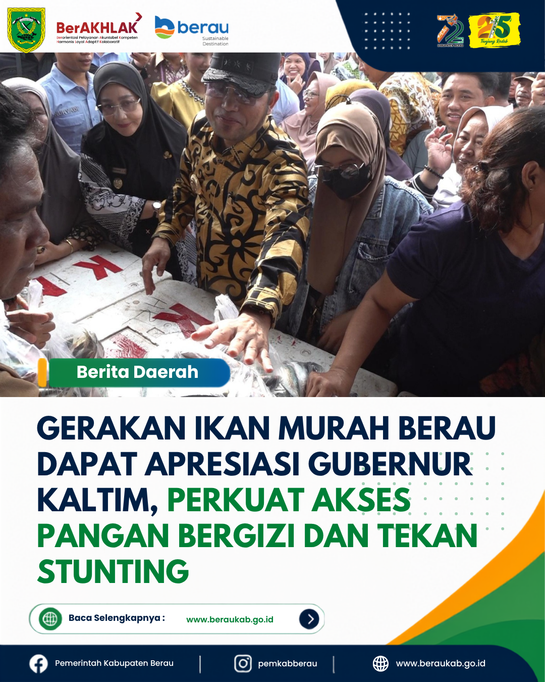 Gerakan Ikan Murah Berau Dapat Apresiasi Gubernur Kaltim, Perkuat Akses Pangan Bergizi dan Tekan Stunting.