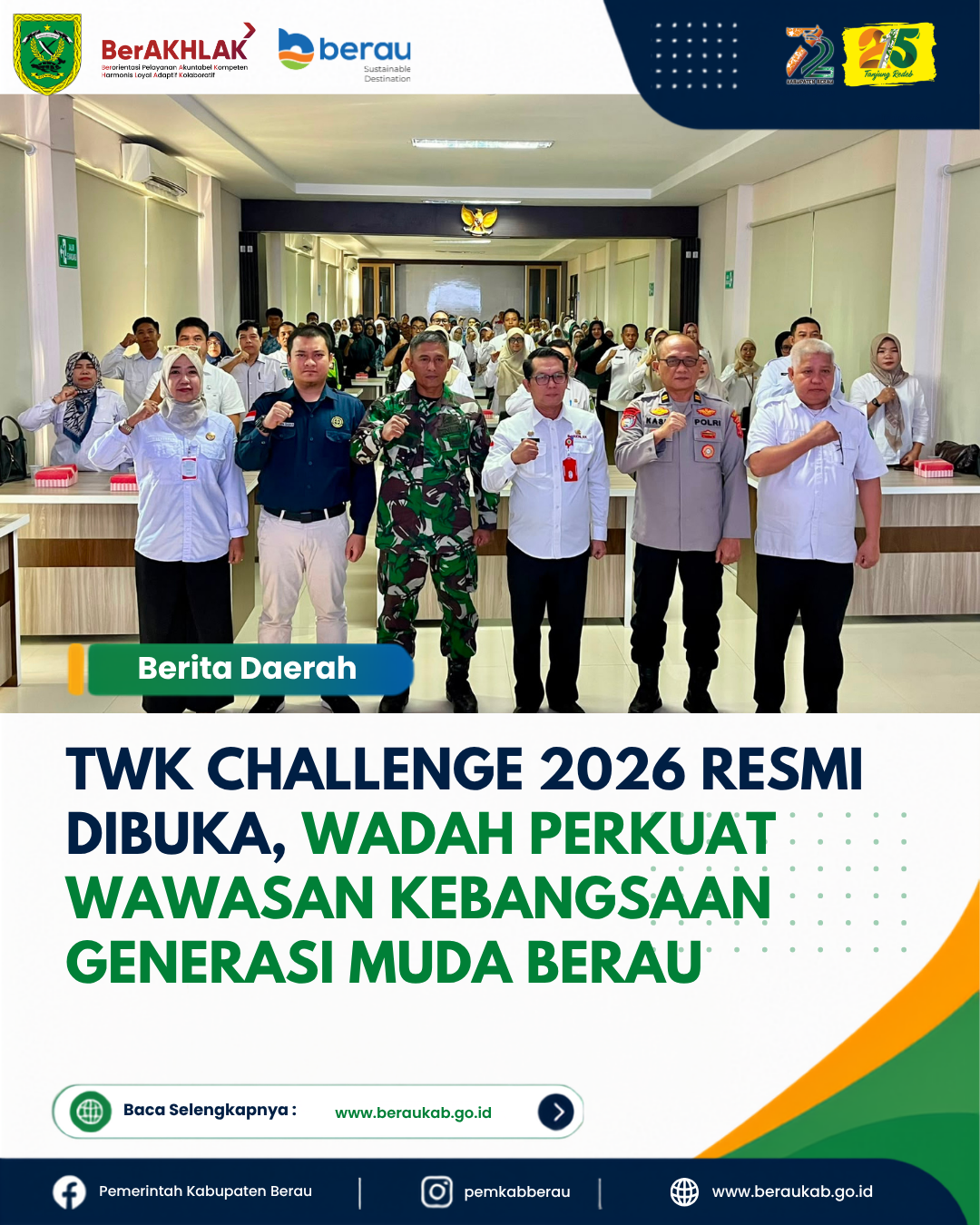TWK Challenge 2026 Resmi Dibuka, Wadah Perkuat Wawasan Kebangsaan Generasi Muda Berau