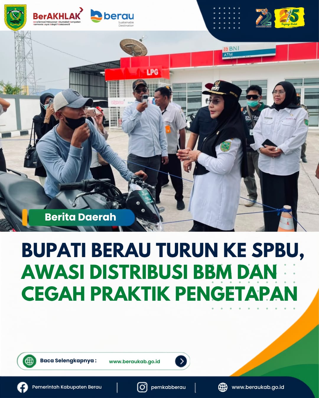 Bupati Berau Turun ke SPBU, Awasi Distribusi BBM dan Cegah Praktik Pengetapan.