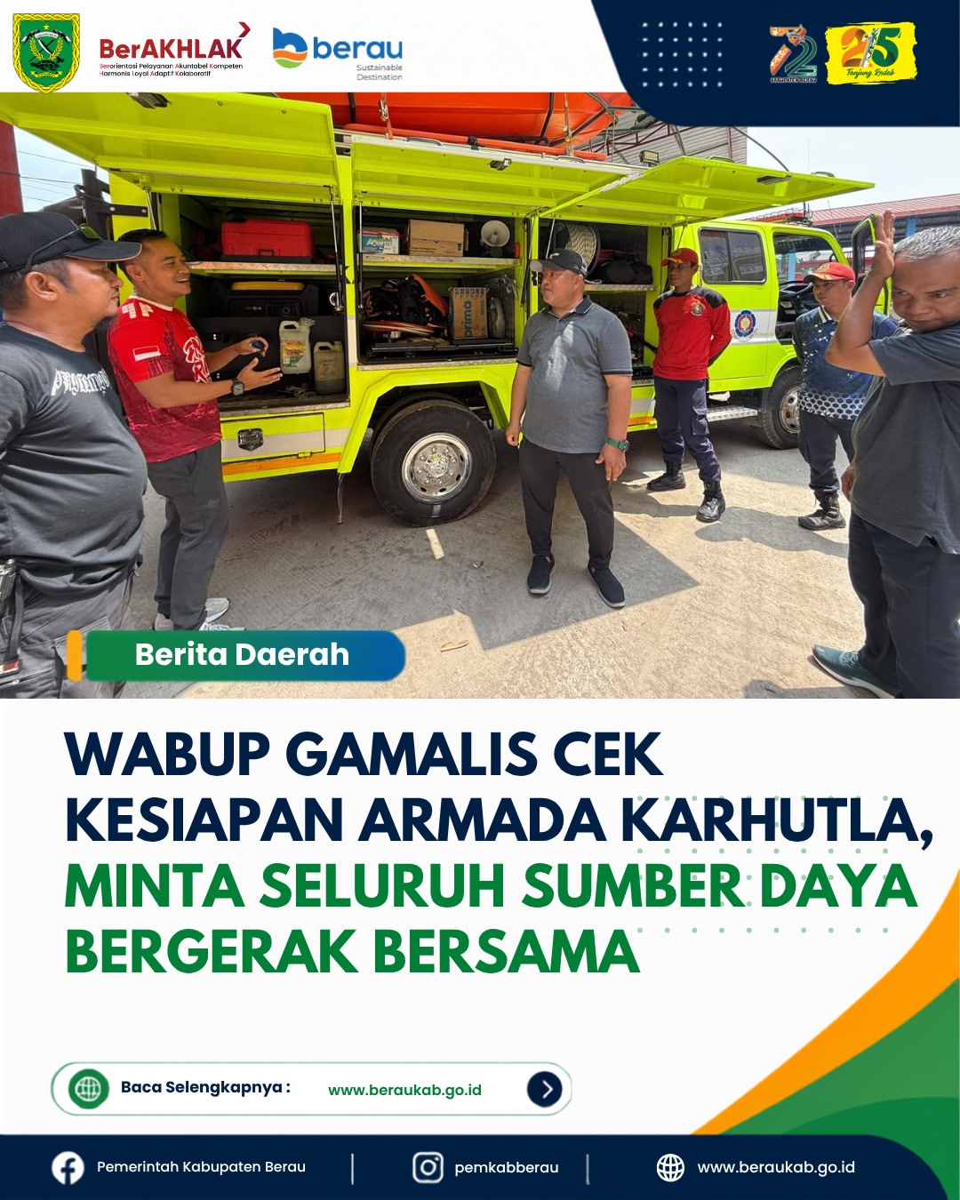 Wabup Gamalis Cek Kesiapan Armada Karhutla, Minta Seluruh Sumber Daya Bergerak Bersama