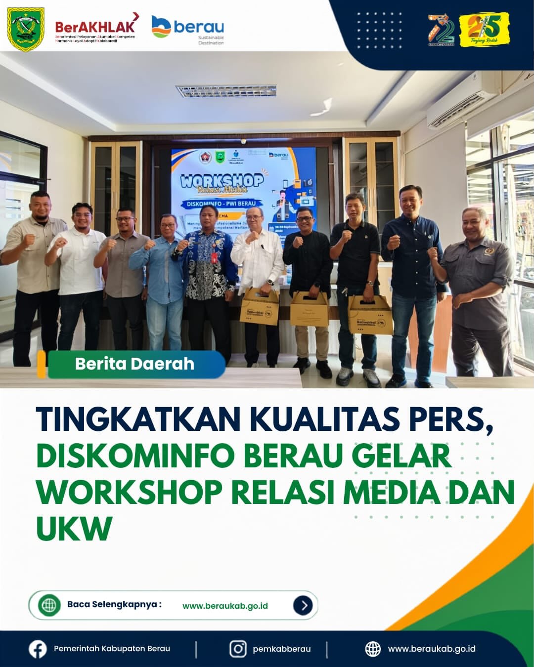 Tingkatkan Kualitas Pers, Diskominfo Berau Gelar Workshop Relasi Media dan UKW